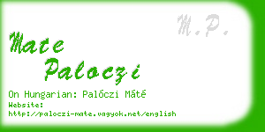 mate paloczi business card